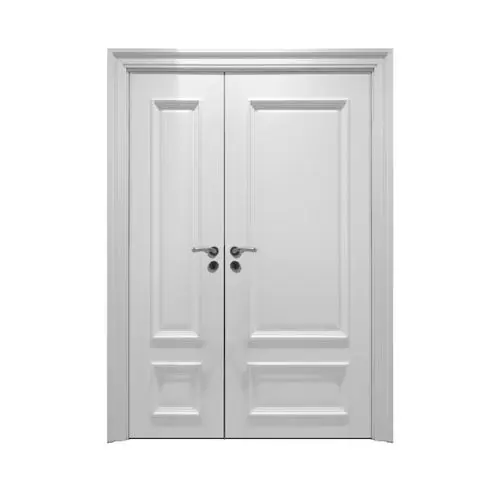 [P-009] Porte Double en Bois Blanc – Élégance Classique et Prestigieuse