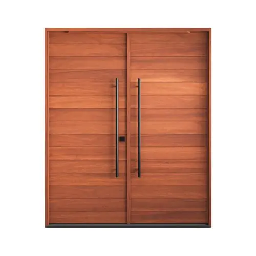 Porte Double en Bois Massif – Design Contemporain et Élégance Naturelle 